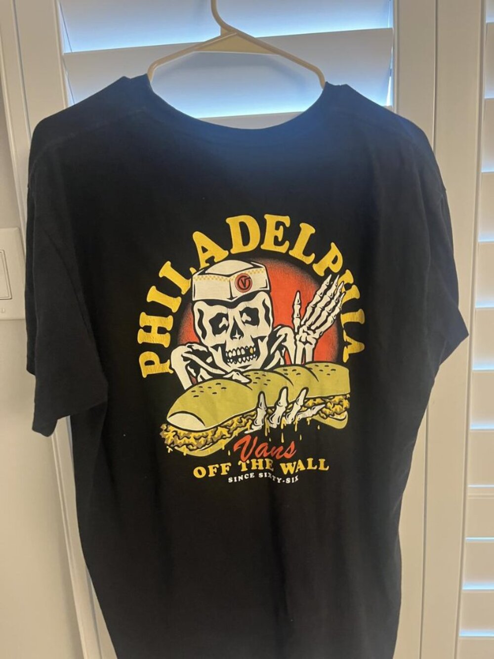Vans Philadelphia cheesesteak skeleton tee
